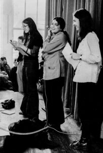 Arlene holding mic 1975