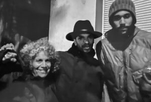 SAN FRANCISCO, California. December 2015—Arlene, Biko and Tongo protesting the police murder of Mario Woods, a young Black man.