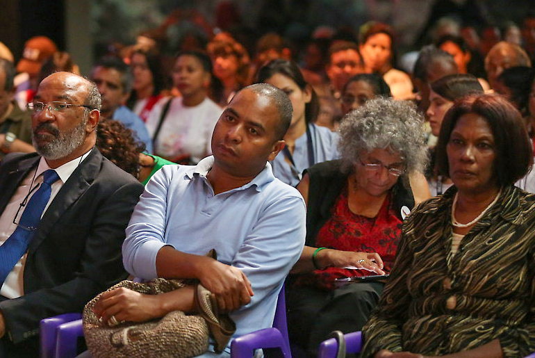 Reporting at an International Conference against Racism in Caracas. Summer 2014