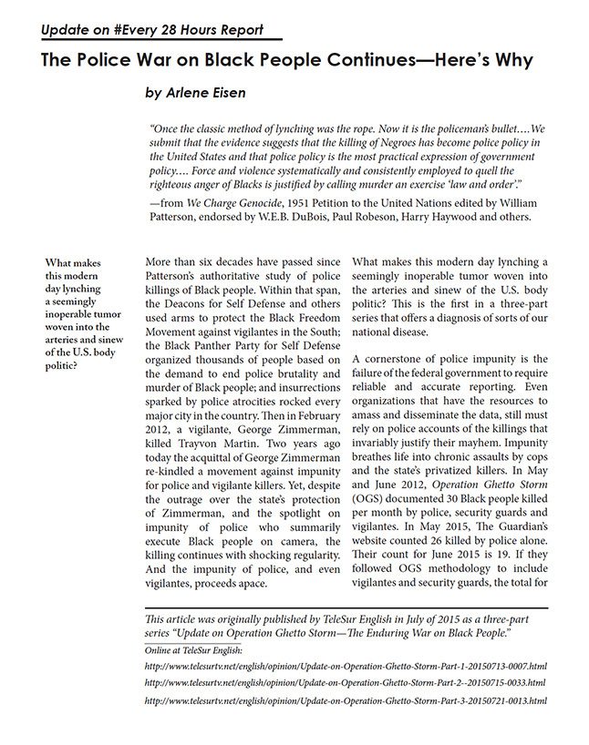 Update on #Every 28 Hours Report