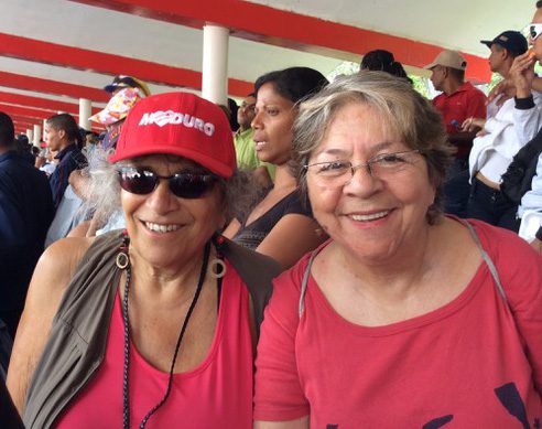 At the Venezuelan Independence Day Parade with Venezuelan writer, Eudis Borra.